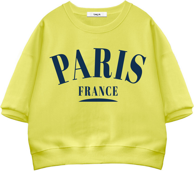 몰토벨리노 토르소 TSF 파리프랑스 세미오버핏 크롭 반팔 맨투맨