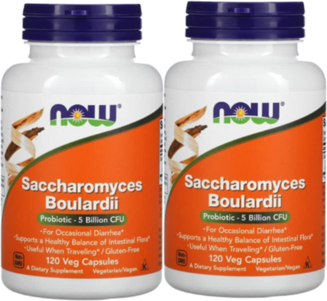 1+1 나우푸드 사카로미세스 보울라디 50억 CFU 베지 캡슐 120정, 2개
