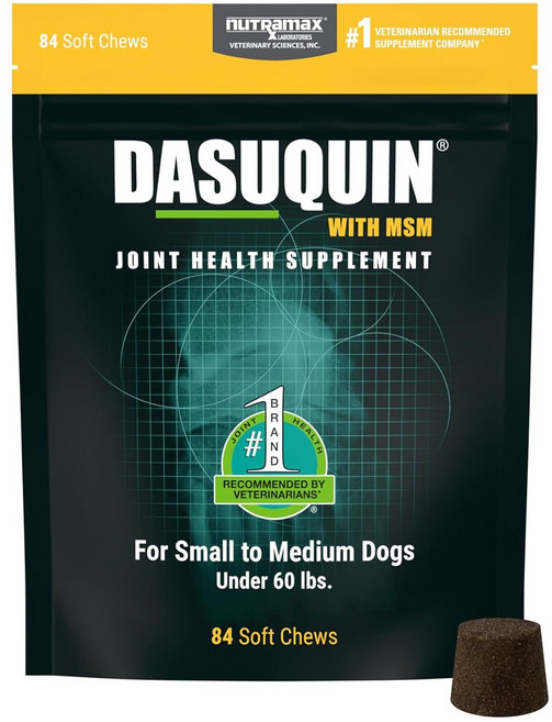 뉴트라맥스 Dasuquin 소형 중형 강아지 MSM 식이유황 글루코사민 84츄어블 X 1, 84정, 뼈/관절강화, 1개