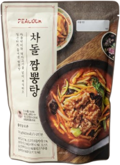 PEACOCK 차돌 짬뽕탕 500g, 1개
