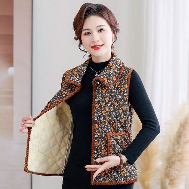 누빔조끼여성 김장조끼 베스트 할머니 할매 엄마 촌캉스 조끼 빅사이즈