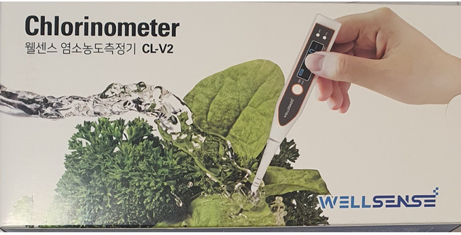 웰센스 디지털 유효 염소농도 측정기 잔류염소 테스트 식중독예방 CL-V2, 1개