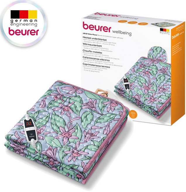 독일 보이로 전기요 싱글 퍼플플라워 UB29 1인용 전기장판 워셔블, [0001]기본상품