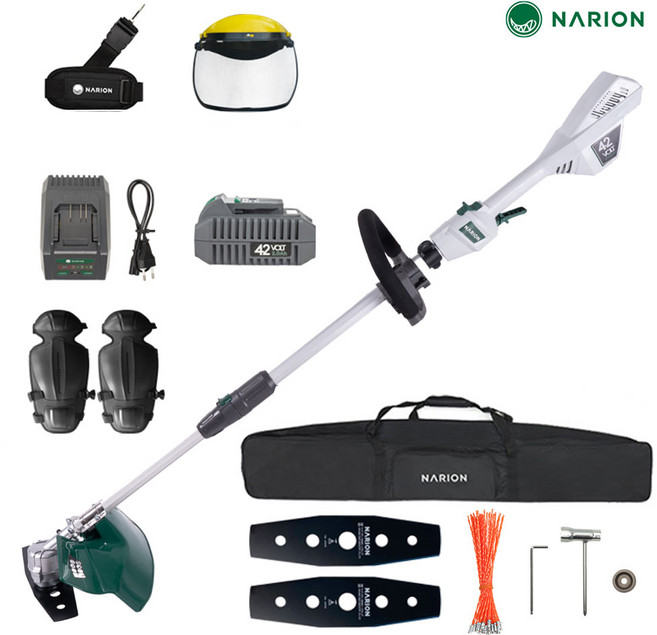 나리온 42V 무선 소형 예초기 2ah 배터리세트 HP-7000 충전식 전기 전동, 1개