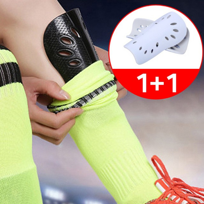 오미어블 다용도 스포츠 신가드 축구 풋살 정강이 보호대, 화이트, 2세트
