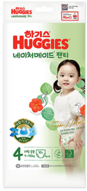 하기스 네이처메이드 팬티형 4단계 대형 공용 3매