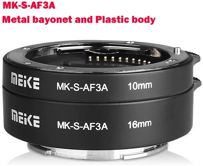 MEIKE MK-S-AF3A 금속 자동 초점 매크로 확장 튜브 어댑터 링 10mm 소니 미러리스 E-마운트 A7 NEX 카메라, 01 MK-S-AF3A, 01 빠른  Mainland