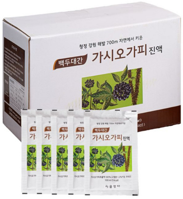 시골장터 가시오가피 즙 100% 국내산 진액, 60개, 100ml