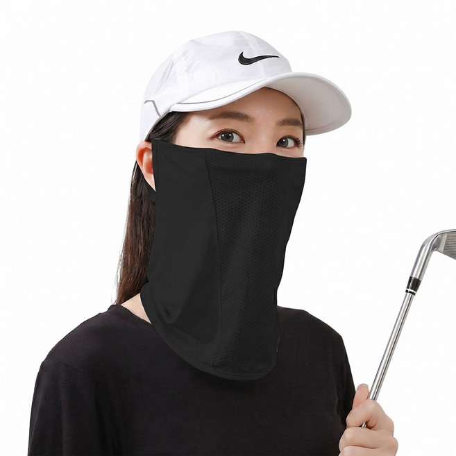 싱글레이드 자외선 차단 햇빛 가리개 올커버 쿨 스포츠 골프, 1개, 블랙