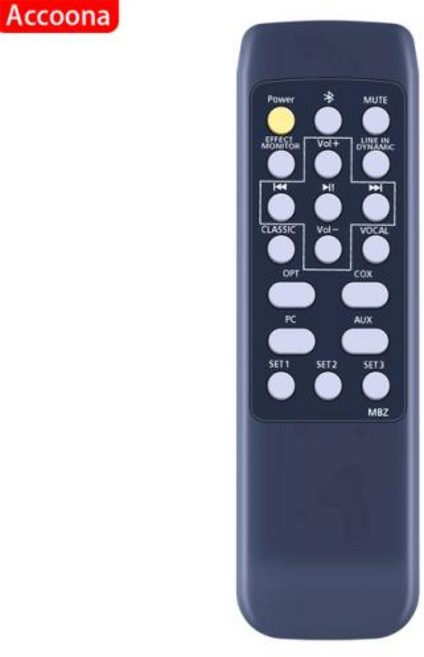 에디파이어 사운드 바 스피커 시스템용 리모컨 교체 s201 rc600a 600C S50 s880 S2000MKII S100 RC10 RC10A1 B3 B7, Black, 1개