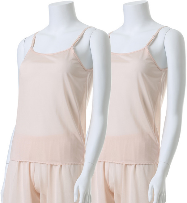 캐리루시 인견 끈조절 스판끈나시 2p