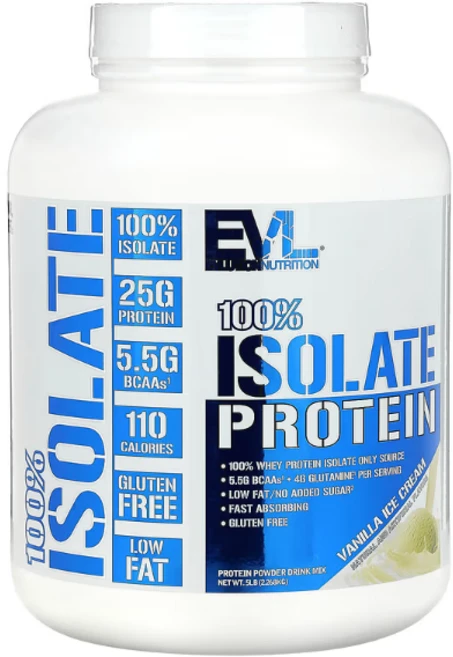 이보루션뉴트리션 100% 분리 유청 단백질 바닐라 아이스크림, 2.268kg, 1개 - 쿠팡