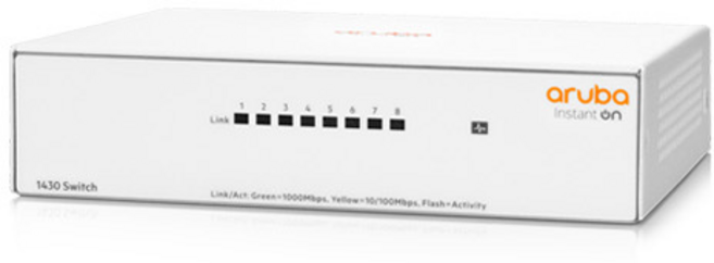 HPE ARUBA 1430-8G R8R45A 기가 8포트 소형 기가비트, 1개