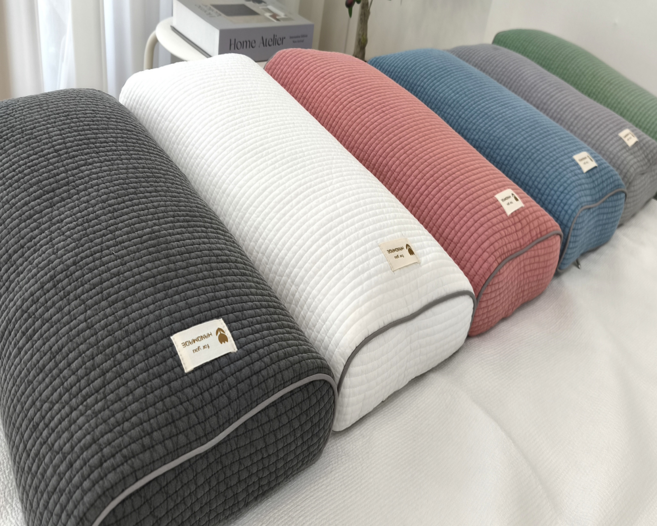 목화방 메밀베개 순면 피그먼트 단단한 높은 국내생산 공장직영, 1개, 블루