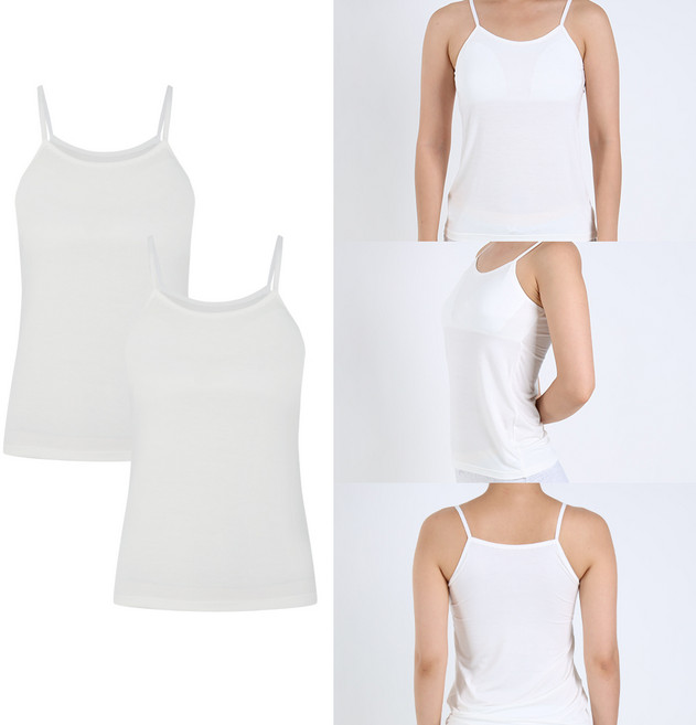 이너쿠키 여주니어 노와이어 끈 브라 런닝 나시 2매