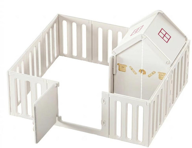 餅乾兒童遊戲圍欄 180x150 嬰兒遊戲區, 白色