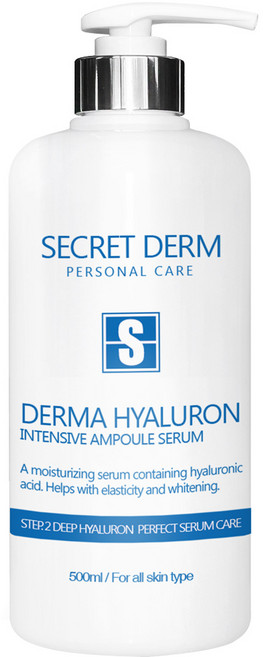 시크릿덤 더마 히알루론 인텐시브 앰플 세럼 500ml 에스테틱 주름미백 기능성 대용량 세럼, 1개