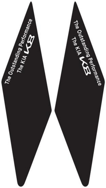 [모터스파이] 기아 호환 K8 전면 라이트 수출형 반사판 리플렉터 컬러 포인트 스티커, 8. 라이트 다크그레이, 1개