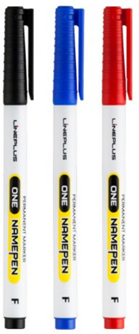 라인플러스 원 네임펜 F 중간글씨용, 블루, 1개