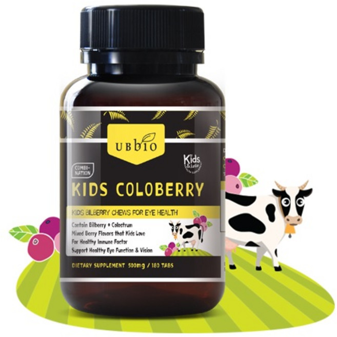 유비바이오 어린이 빌베리 콜로베리 (초유+빌베리) 180정, 1개