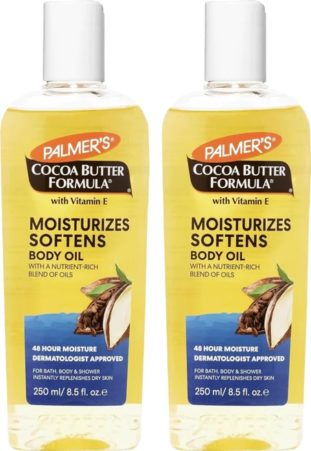 파머스 코코아 버터 포뮬러 비타민 E 모이스처라이징 바디 오일, 250ml, 2개 - 쿠팡