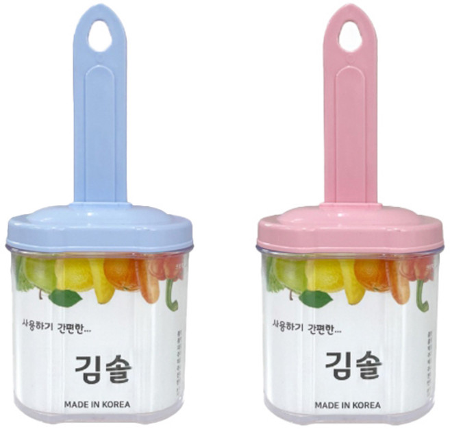 KR리빙 국산 오일통 브러쉬 분리형 고급 PET모 통 김솔 1+1, 혼합색상, 1세트
