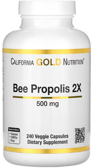 California Gold Nutrition 프로폴리스 500mg 베지 캡슐 240정, 1개