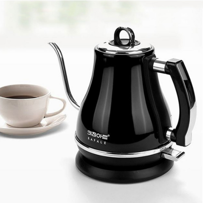 키친아트 KK-D11 라팔 브린 전기 드립포트 1.2 블랙 레트로 무선 주전자 커피포트, 1개