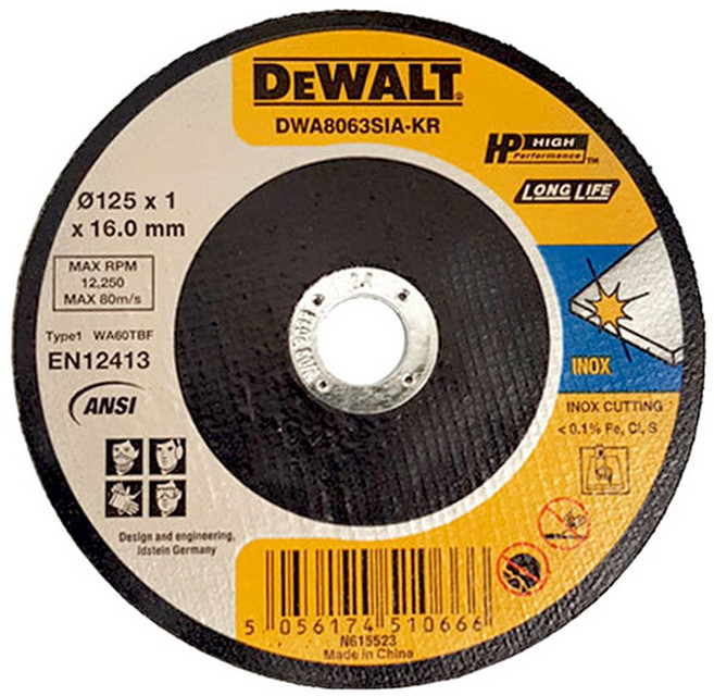 디월트 정품 5인치 그라인더날 절단석 1통 25장 5인치절단석, 1세트