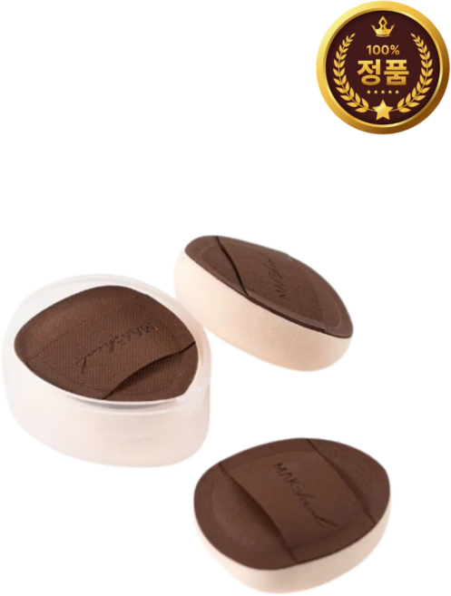 [블러셔착붙템] 메이크힐 미니팡팡 퍼프 3P (케이스O), 1세트, 혼합