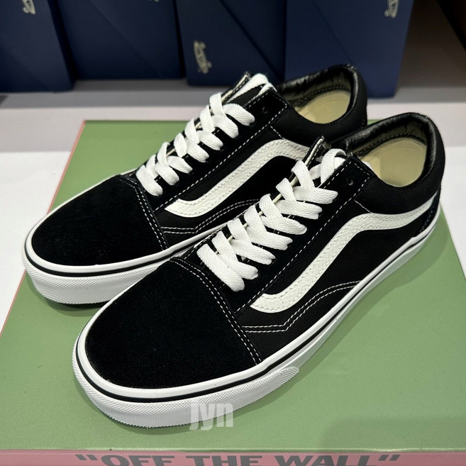[백화점출고] 반스 코어클래식 올드스쿨 운동화 팬텀블랙 +신발끈(사은품) 스니커즈 남녀공용 스케이트보드화 반스올드스쿨