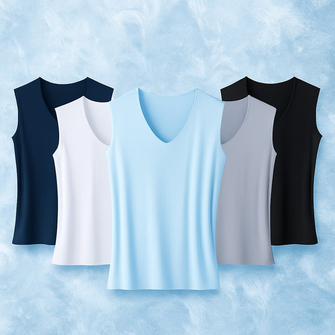 (1+2)기능성 심리스 쿨 냉감 런닝 무봉제 에어리즘 여름 민소매 나시 메리야스