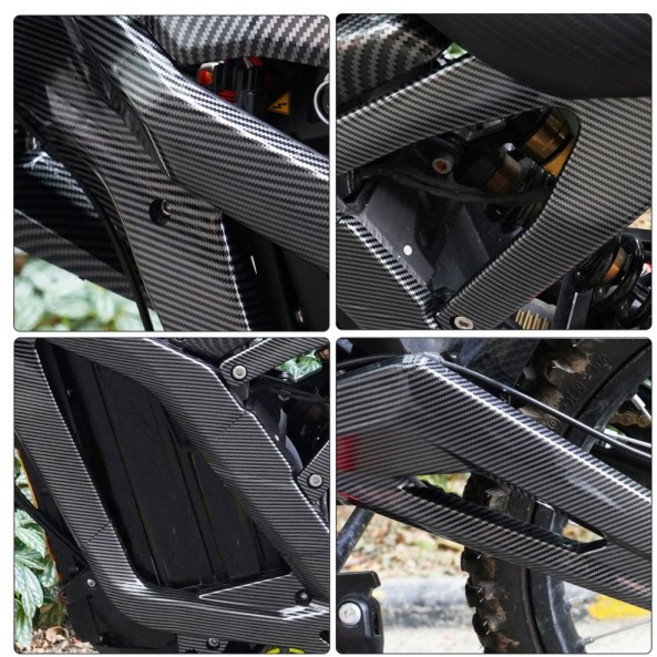 Sur Ron light Bee X 페어링 바디 키트 오토바이 액세서리에 적합한 1/2 프레임 보호 커버, 02 2pcs Carbon Fibre