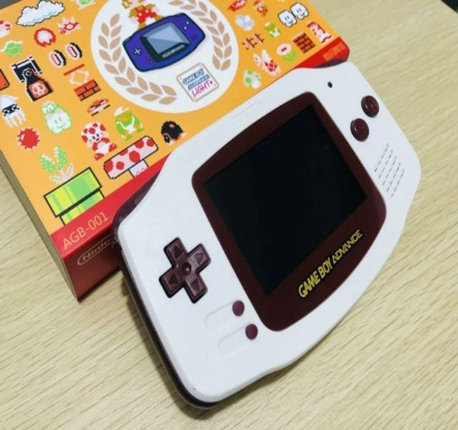 GBA 게임보이어드밴스 백라이트버전 록맨 일본어 버전 패키지, 일본 버전, 패키지 1, IPS한정판FC레드화이트마리