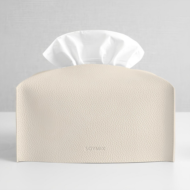 소이믹스 스킨레더 가죽 티슈커버, 버터