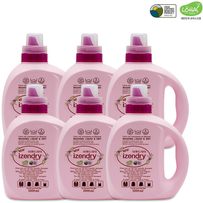 이젠드라이 플러스 세제 본품, 1L, 6개