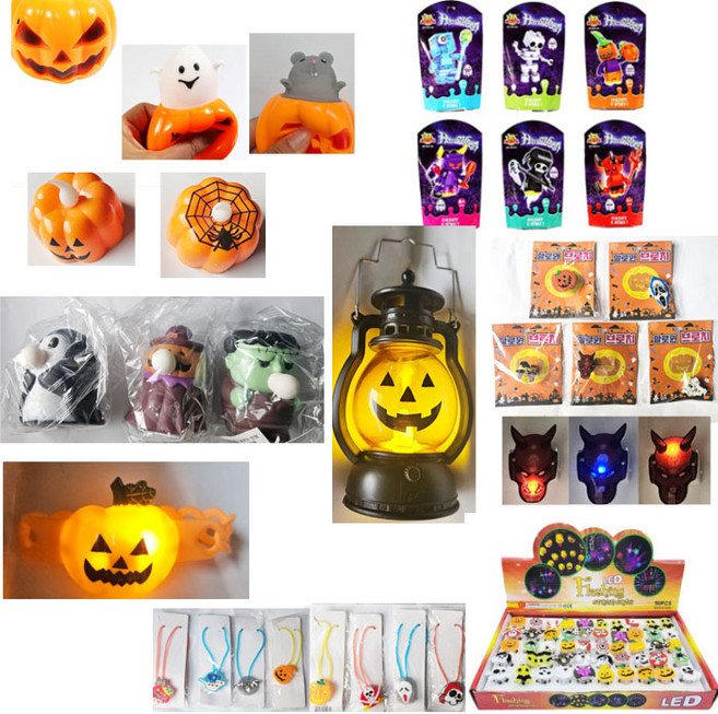 할로윈목걸이 호박램프 호롱불 브로치 팔찌 반지 블럭