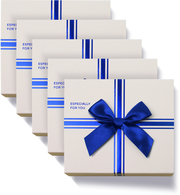 감사모아 비타민 답례품 결혼식 조문 돌잔치 회사 웨딩 선물 감사카드 쇼핑백 포함, 5개, 아이보리 리본