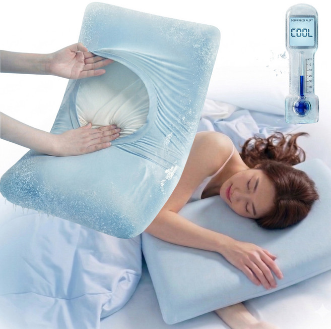 모아르 아이스 쿨링 여름 냉감 시원한 차가운 배게 커버