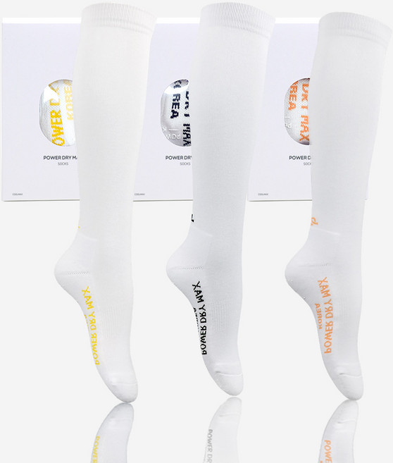 언디자인드라이프 쿨맥스 논슬립 스포츠양말 3족세트 여자 니삭스 화이트 3중쿠션, 화이트(블랙/옐로우/오렌지), 3개