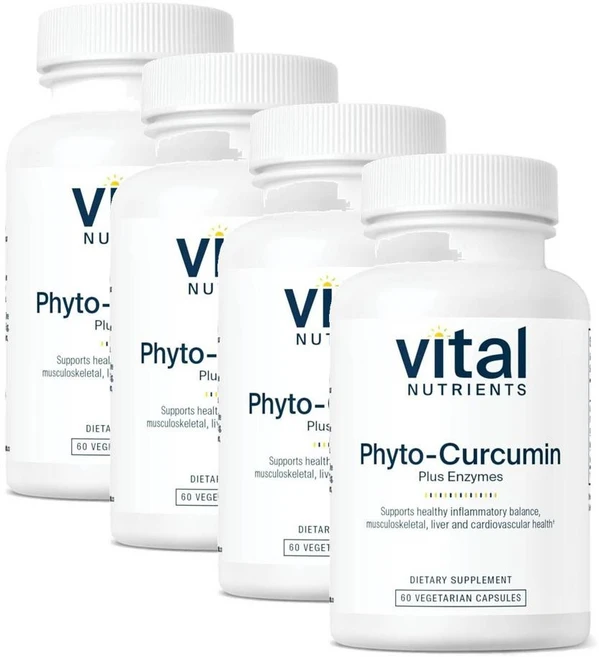 바이탈 뉴트리언츠 피토 커큐민 플러스 엔자임 캡슐 Vital Nutrients Phyto-Curcumin, 알약/캡슐, 4개, 60정 - 쿠팡