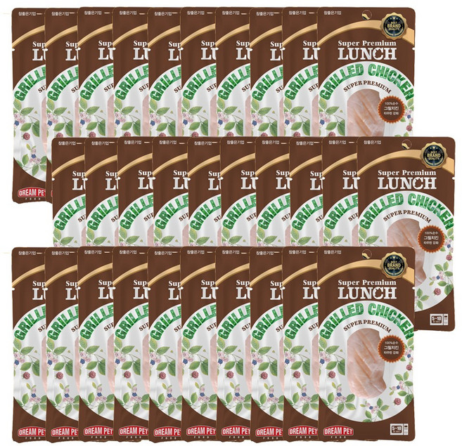 드림펫푸드 슈퍼 프리미엄 런치 보니또 고양이간식, 그릴치킨, 30g, 30개