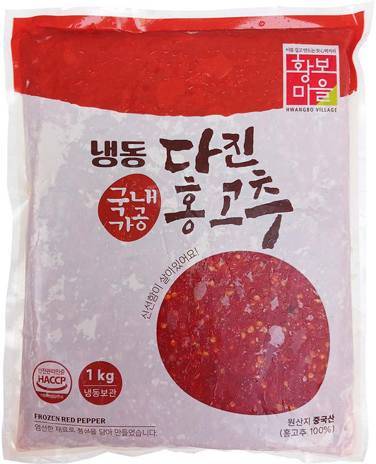 HB플러스 황보마을 냉동 다진 홍고추 1Kg, 1개