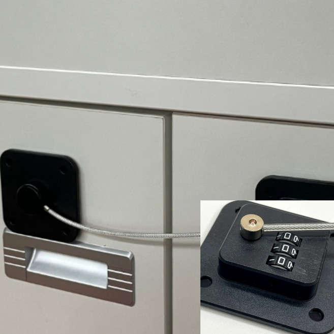 번호키 냉장고자물쇠 시건장치 블랙 서랍장잠금장치 캐비넷잠금장치, 1개
