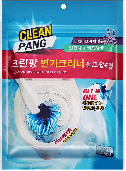 크린팡 변기크리너 리필12개입(라벤더향), 1개
