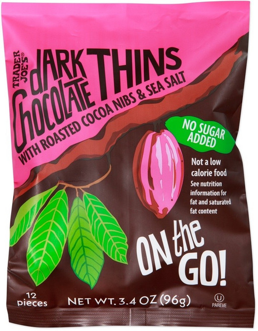 미국직구 트레이더조 무설탕 다크초콜릿 슬림바 10개입 96g 1개