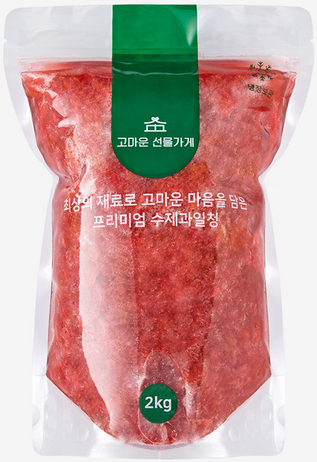 카페수제청 리얼딸기베이스청 딸기청 딸기에이드 딸기라떼 딸기스무디 과일청 대용량 홈카페 수제청 [고마운선물가게], 600g, 1개입, 1개