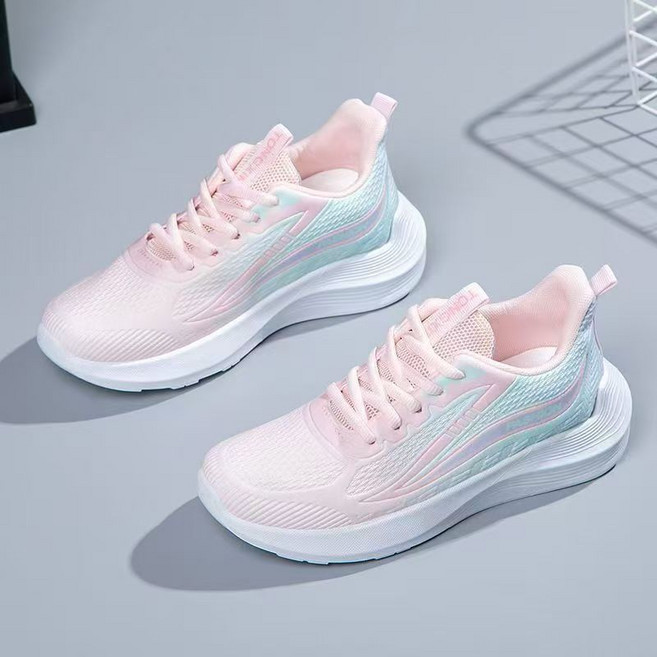 여성용 운동화 러닝화 스니커즈 통기성 메시 가벼운 충격흡수 부드러운 밑창 데일리 패션