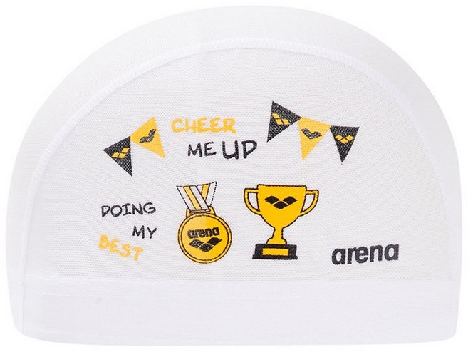 (국내배송정품) ARENA 메달 팝팝 메쉬수모 A6AC1AS14WHT A6AC1AS14WHT 101239, 000, WHT