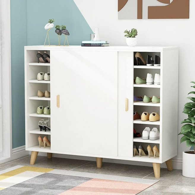 미닫이신발장 학원 사무실 수납장 신발보관 신발장 교회, 조립식, 1단, 맞춤 주문